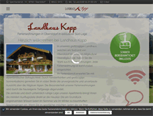 Tablet Screenshot of landhaus-kopp.de